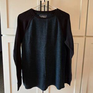 Urban Pipeline Long Sleeve Shirt Mens Size Medi Green w Black Sleeve Heavyweight